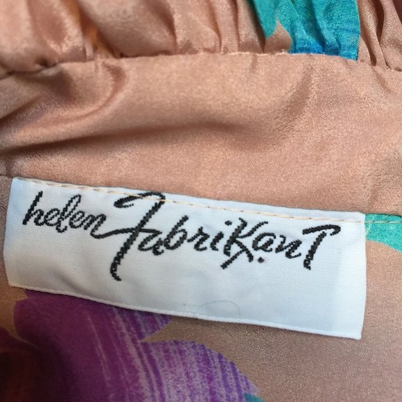 Vintage Helen Fabrikant Top Womens Button Front Floral Ruffle Shirt Size 8 Peach - Picture 4 of 10